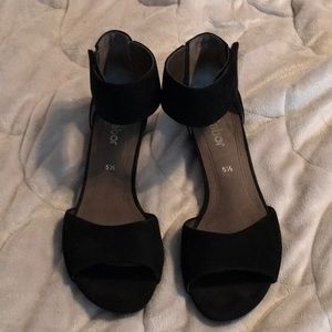 Two Strap Gabor Suede Sandal Size 7.5